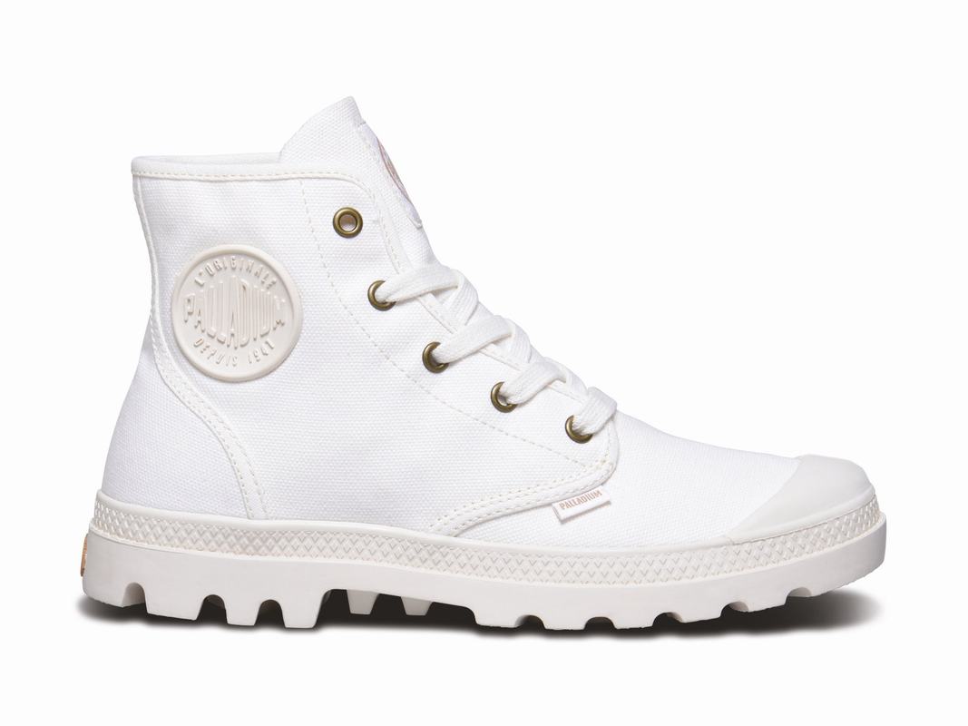 Palladium Pampa Hi Womens Boots White Australia [ZTWHAM-618]